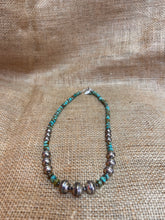Load image into Gallery viewer, Sage Green Kingman Turquoise and Navajo Pearl Necklace