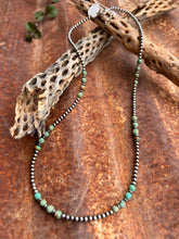 Load image into Gallery viewer, Sage Green Kingman Turquoise and Navajo Pearl Necklace