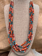 Load image into Gallery viewer, Kingman Turquoise, Spiney Oyster &amp; Navajo Pearl Long Statement Necklace