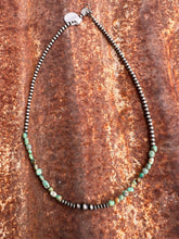 Load image into Gallery viewer, Sage Green Kingman Turquoise and Navajo Pearl Necklace