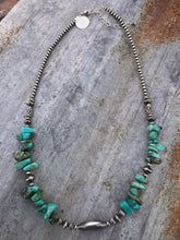 Load image into Gallery viewer, Kingman Turquoise &amp; Authentic Navajo Pearl Bead Necklace