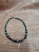 Load image into Gallery viewer, Sage Green Kingman Turquoise and Navajo Pearl Necklace