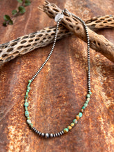 Load image into Gallery viewer, Sage Green Kingman Turquoise and Navajo Pearl Necklace