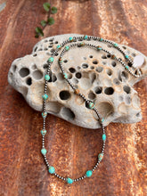 Load image into Gallery viewer, Sage Green Kingman Turquoise and Navajo Pearl Necklace