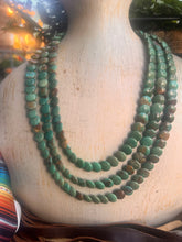 Load image into Gallery viewer, American Turquoise Coin Bead Side20 in Drilled Necklace