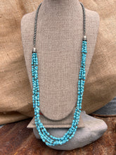 Load image into Gallery viewer, Kingman Turquoise &amp; Navajo Pearl Long Statement Necklace