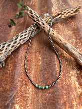 Load image into Gallery viewer, Sage Green Kingman Turquoise and Navajo Pearl Necklace