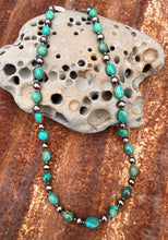 Load image into Gallery viewer, Kingman Turquoise and Navajo Pearl Necklace