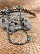 Load image into Gallery viewer, Sage Green Kingman Turquoise and Navajo Pearl Necklace