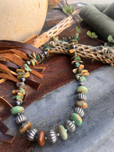 Load image into Gallery viewer, Green American Turquoise &amp; Authentic Navajo Pearl Necklace