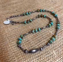 Load image into Gallery viewer, Sage Green Kingman Turquoise and Navajo Pearl Necklace
