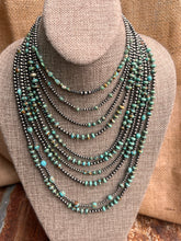 Load image into Gallery viewer, Sage Green Kingman Turquoise and Navajo Pearl Necklace