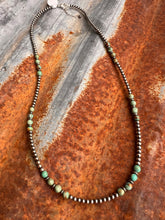 Load image into Gallery viewer, Sage Green Kingman Turquoise and Navajo Pearl Necklace