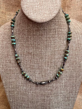 Load image into Gallery viewer, Sage Green Kingman Turquoise and Navajo Pearl Necklace