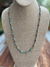 Load image into Gallery viewer, Sage Green Kingman Turquoise and Navajo Pearl Necklace