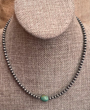 Load image into Gallery viewer, Sage Green Kingman Turquoise and Navajo Pearl Necklace