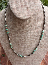 Load image into Gallery viewer, Sage Green Kingman Turquoise and Navajo Pearl Necklace