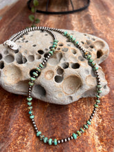 Load image into Gallery viewer, Sage Green Kingman Turquoise and Navajo Pearl Necklace