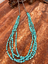 Load image into Gallery viewer, Kingman Turquoise &amp; Navajo Pearl Long Statement Necklace