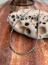 Load image into Gallery viewer, Sage Green Kingman Turquoise and Navajo Pearl Necklace