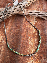 Load image into Gallery viewer, Sage Green Kingman Turquoise and Navajo Pearl Necklace