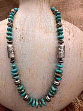Load image into Gallery viewer, Kingman Turquoise and Navajo Pearl Necklace