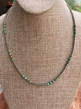 Load image into Gallery viewer, Sage Green Kingman Turquoise and Navajo Pearl Necklace