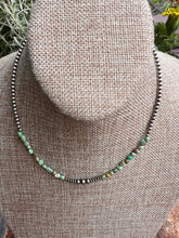 Load image into Gallery viewer, Sage Green Kingman Turquoise and Navajo Pearl Necklace