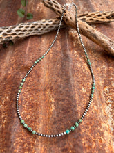 Load image into Gallery viewer, Sage Green Kingman Turquoise and Navajo Pearl Necklace