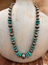 Load image into Gallery viewer, Kingman Turquoise and Navajo Pearl Necklace