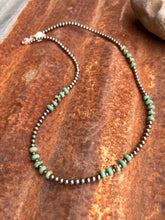 Load image into Gallery viewer, Sage Green Kingman Turquoise and Navajo Pearl Necklace