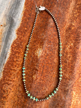 Load image into Gallery viewer, Sage Green Kingman Turquoise and Navajo Pearl Necklace