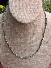 Load image into Gallery viewer, Sage Green Kingman Turquoise and Navajo Pearl Necklace
