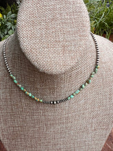 Load image into Gallery viewer, Sage Green Kingman Turquoise and Navajo Pearl Necklace