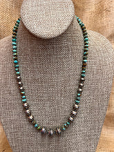 Load image into Gallery viewer, Sage Green Kingman Turquoise and Navajo Pearl Necklace