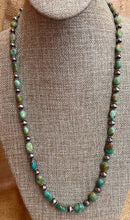 Load image into Gallery viewer, Sage Green Kingman Turquoise and Navajo Pearl Necklace