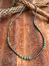 Load image into Gallery viewer, Sage Green Kingman Turquoise and Navajo Pearl Necklace