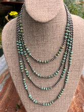 Load image into Gallery viewer, Sage Green Kingman Turquoise and Navajo Pearl Necklace