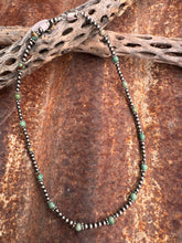 Load image into Gallery viewer, Sage Green Kingman Turquoise and Navajo Pearl Necklace