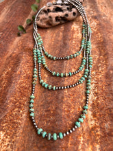 Load image into Gallery viewer, Sage Green Kingman Turquoise and Navajo Pearl Necklace