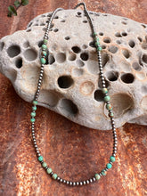 Load image into Gallery viewer, Sage Green Kingman Turquoise and Navajo Pearl Necklace