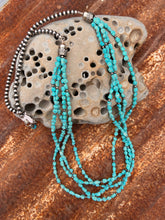Load image into Gallery viewer, Kingman Turquoise &amp; Navajo Pearl Long Statement Necklace