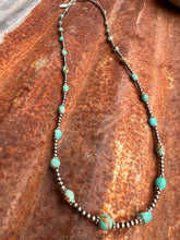 Load image into Gallery viewer, Sage Green Kingman Turquoise and Navajo Pearl Necklace