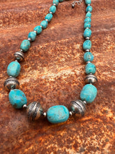 Load image into Gallery viewer, Kingman Turquoise and Navajo Pearl Necklace