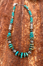 Load image into Gallery viewer, Kingman Turquoise and Navajo Pearl Necklace