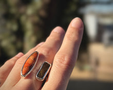 Load image into Gallery viewer, Spiny Oyster &amp; Ammolite Ring