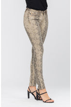 Load image into Gallery viewer, Jeans - Snake Print Skinny Jeans Taupe