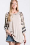 Load image into Gallery viewer, Shirt Long Sleeve Cream with Camo Sleeve