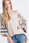 Load image into Gallery viewer, Shirt Long Sleeve Cream with Camo Sleeve