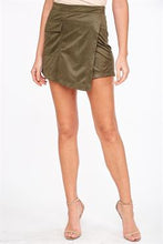 Load image into Gallery viewer, Skirt- Front Pocket Suede Skport- Olive